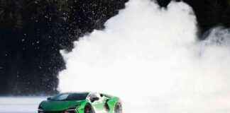 Lamborghini’nin donmuş bir gölde hızla ilerlemesi lamborghininin-donmu-bir-glde-hzla-ilerlemesi